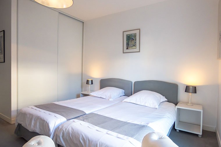 La chambre Olympe avec 2 lits simples - Location de vacances à Saint-Malo Cléolympe